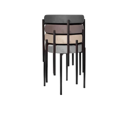 Комплект 2 шт. Табурет DikLine, B22 GREY, ножки черные