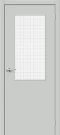 Межкомнатная дверь распашная Браво-7 Grey Pro Wired Glass 12,5