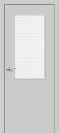 Межкомнатная дверь распашная Браво-7 Grey Pro Wired Glass 12,5