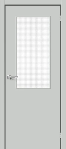 Межкомнатная дверь распашная Браво-7 Grey Pro Wired Glass 12,5