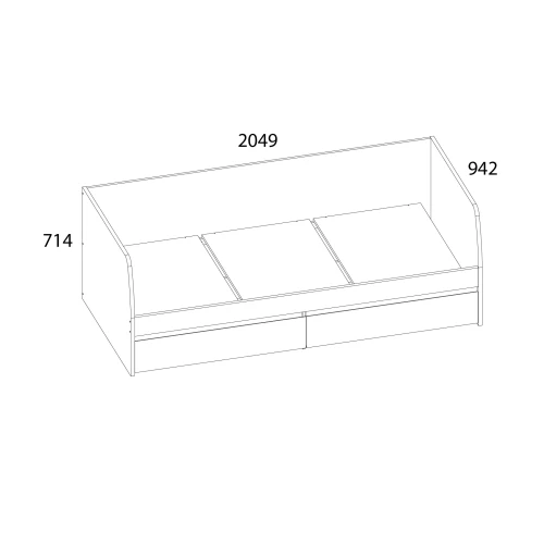 Кровать 90-2 , JAZZ, цвет Каштан найроби/Оникс
