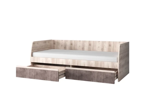 Кровать 90-2 , JAZZ, цвет Каштан найроби/Оникс