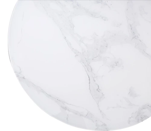 Журнальный столик Френсис Белый мрамор, стекло/ золотой каркас M-city