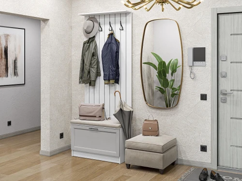 Готовая прихожая Стиль-01 Grey Silkwood Белый