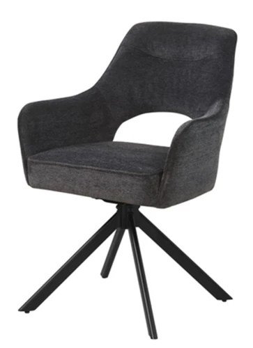 Стул GUARA 180 град. поворот. цвет бежево-белый RAVEN 22 / черный каркас, ®DISAUR