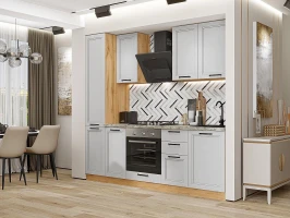 Кухонный гарнитур Нео-02 Grey Silk Дуб Вотан