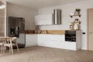 Кухонный гарнитур КГ Угловой 1500х3150 (без пм) Эмаль, Белый  Арника РМ в.2
