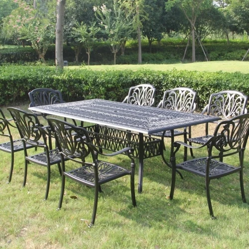 Литой стол из алюминия на 8 персон