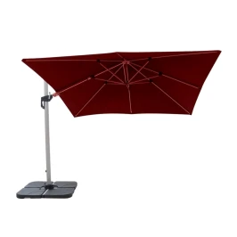 Зонт для сада алюминиевый боковой Данши «Dunshee» без утяжелителя  -  Бургундия