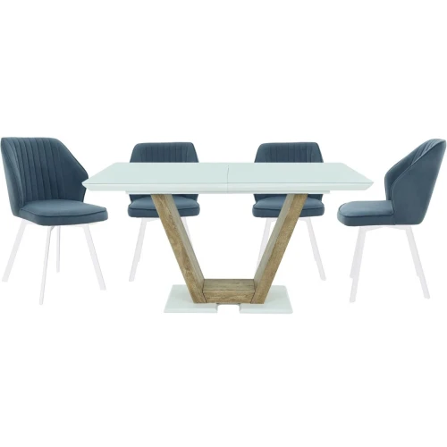 Обеденная группа (Стол Торонто и 4 стула Вермут), синий