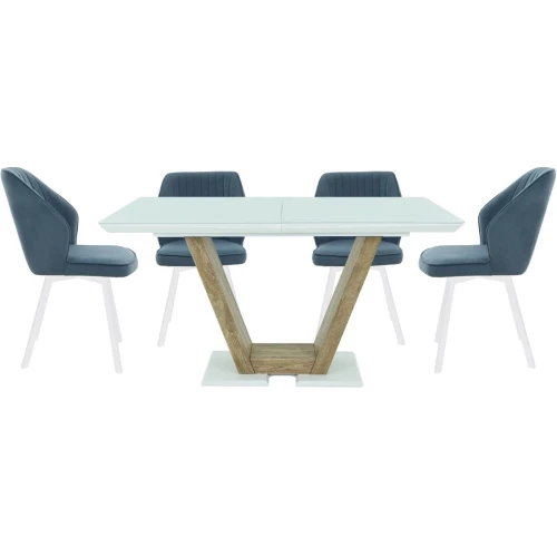 Обеденная группа (Стол Торонто и 4 стула Вермут), синий