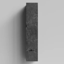 Пенал Марко 30 подвесной, дверь и ящик, ручки Хром, Мрамор Графит софт тач ПВХ 4044-3, правый