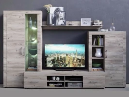 Стенка «Джерси», Дуб крафт серый