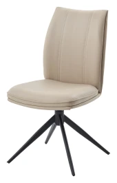 Стул YOHAN 360 град. поворот. HF017-02 Бежевый, экокожа / Черный, ®DISAUR