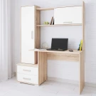 Стол компьютерный Квартет-9, дуб сонома/белый