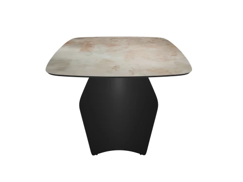 Стол DikLine KU180 керамика мрамор SH1683 матовая/опоры черные (2 уп)