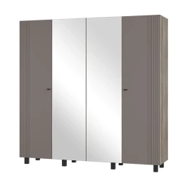 Шкаф 4-х створчатый Олива ШК-13, Дуб каньон, Муссон софт