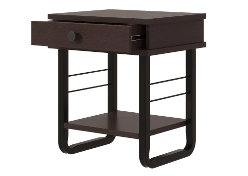 Тумба прикроватная ГРЕТА ММД 205 чёрный/венге