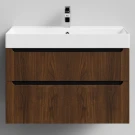 Тумба Бонум 1, 85 подвесной, Дуб цвет 11 Vodok с раковиной в комплекте