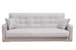 Диван Лондон 120, рогожка, полностью бежевый , пружинный блок Боннель