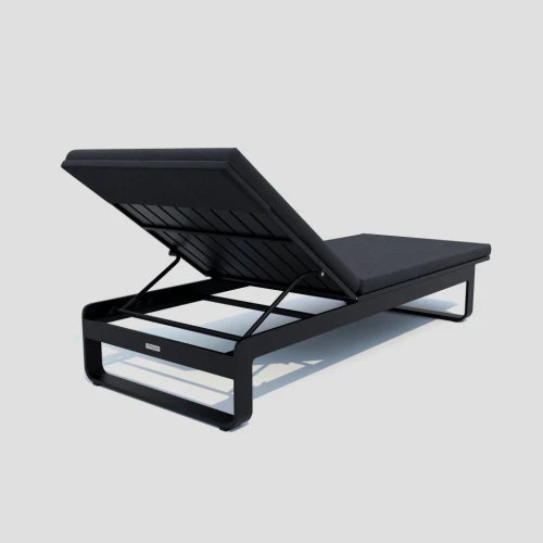 Шезлонг LETTO антрацит - каркас карбон