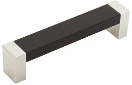 Ручка скоба мебельная С-18 Венге/Хром 105*17*24