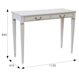 Консоль Васко В 91Н белый ясень/золото