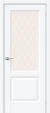 Межкомнатная дверь ПЭТ BRAVO Неоклассик-33 White Silk White Сrystal