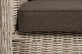 "Гляссе" диван трехместный из искусственного ротанга, цвет бежевый
