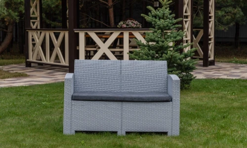 Двухместный диван LANA светло-серый