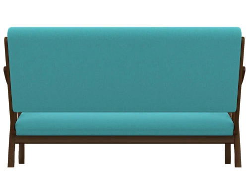 Диван Вега 10 ткань бирюза, каркас орех