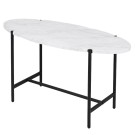 Стол журнальный МеталлАрт М025 белый мрамор/черный