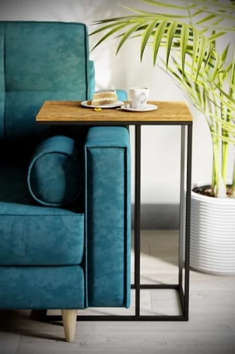 Стол придиванный Агами дуб американский/чёрный