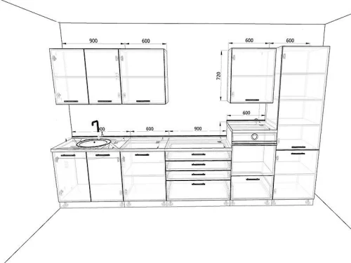 Кухня Базис Комплектация 73