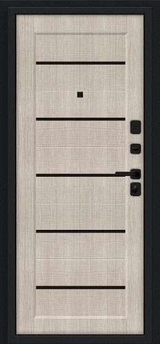 Входная дверь BRAVO Борн/SBlack Букле черное/Cappuccino Melinga