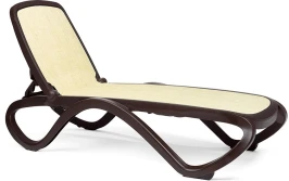 Шезлонг Nardi Omega без подлокотников, кофейно-бежевый