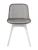 DC270 Стул пластиковый, СЕРЫЙ c подушкой, ноги белые
