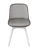 DC270 Стул пластиковый, СЕРЫЙ c подушкой, ноги белые