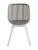 DC270 Стул пластиковый, СЕРЫЙ c подушкой, ноги белые
