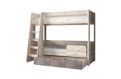 Кровать двухъярусная, JAZZ, цвет Каштан найроби/Оникс