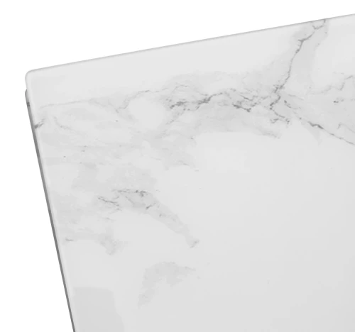 Стол Кентукки 3 140 БЕЛЫЙ МРАМОР, стекло / БЕЛЫЙ, М-City