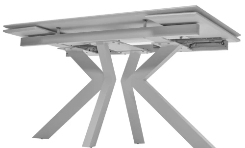 Стол Кентукки 3 140 БЕЛЫЙ МРАМОР, стекло / БЕЛЫЙ, М-City