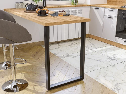 Подстолье Лофт П-образное регулируемое Черный муар 820