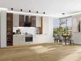 Кухонный гарнитур Фрейм-06 Cream Silk Дуб Вотан