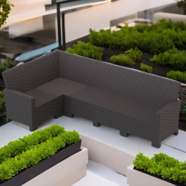 Угловой диван под ротанг Калифорния “California“ 240х136 см арт.80497-1 без подушек