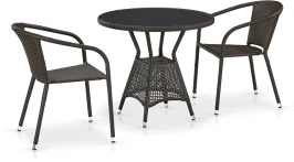 Комплект плетеной мебели T707ANS/Y137C-W53 2Pcs Brown