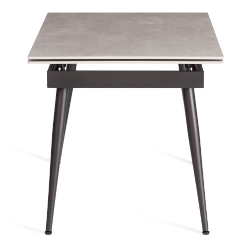 Стол обеденный Lord Grey/Лорд Грей столешница керамика (матовая) /опоры металл, светло-серый/чёрный, (120+30+30)x80x75(+1) см