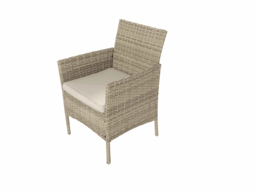 Обеденная группа плетеной мебели Албания + 2 кресла + двухместный диван Анкор Greige (серо-бежевая)