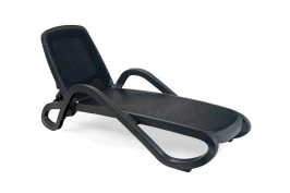 Шезлонг Nardi Alfa с подлокотниками, антрацит