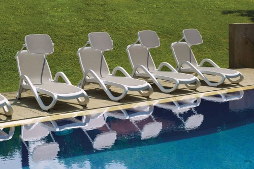 Шезлонг Nardi Alfa с подлокотниками, антрацит